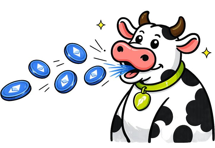 the cashcow spitting ETH coins